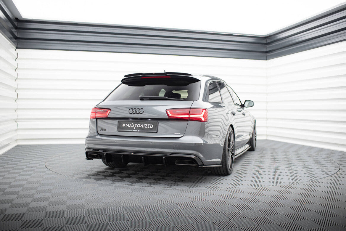 Diffusor Flaps V.2 passend für Audi S6 / A6 S-Line / A6 C7 FL schwarz Hochglanz