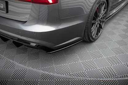 Diffusor Flaps V.2 passend für Audi S6 / A6 S-Line / A6 C7 FL schwarz Hochglanz