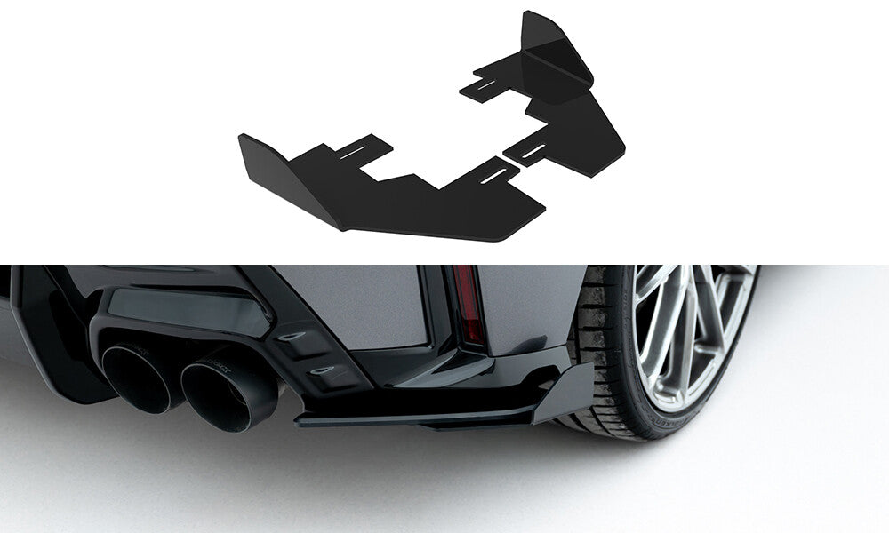 Diffusor Flaps V.2 passend für BMW 1er M-Paket F70 schwarz Hochglanz