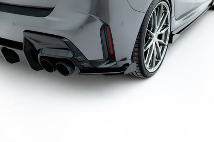 Diffusor Flaps V.2 passend für BMW 1er M-Paket F70 schwarz Hochglanz