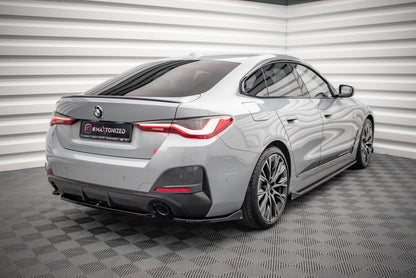 Diffusor Flaps V.2 passend für BMW 4er Gran Coupe M-Paket G26 schwarz Hochglanz