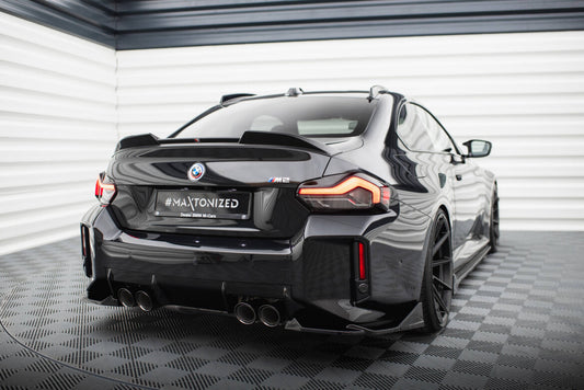 Diffusor Flaps V.2 passend für BMW M2 G87 schwarz Hochglanz