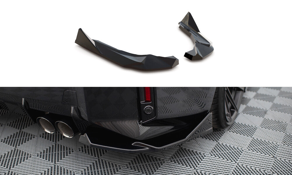 Diffusor Flaps V.2 passend für BMW M2 G87 schwarz Hochglanz