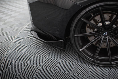 Diffusor Flaps V.2 passend für BMW M2 G87 schwarz Hochglanz