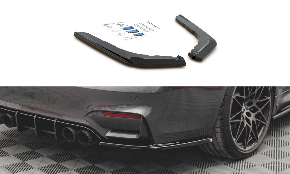 Diffusor Flaps V.2 passend für BMW M4 F82 schwarz Hochglanz