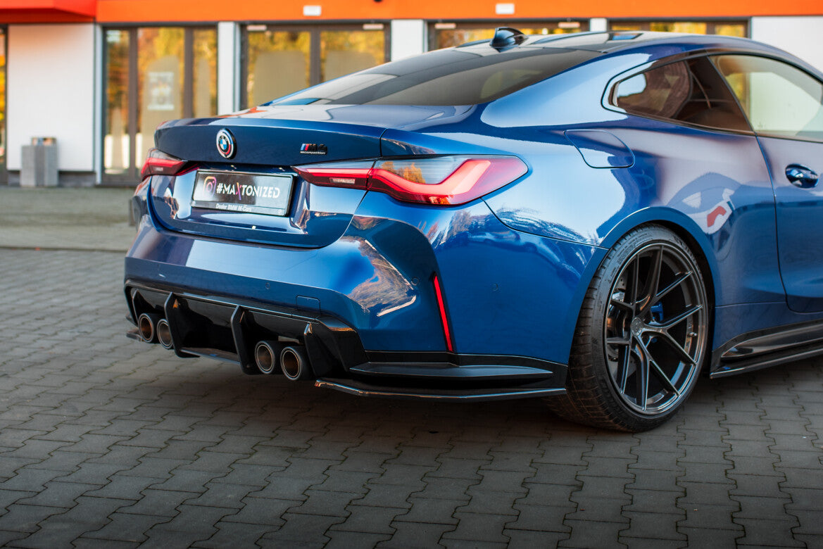 Diffusor Flaps V.2 passend für BMW M4 G82 / G82 FL schwarz Hochglanz