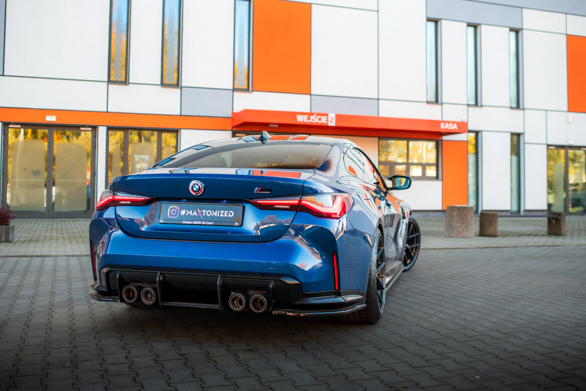 Diffusor Flaps V.2 passend für BMW M4 G82 / G82 FL schwarz Hochglanz