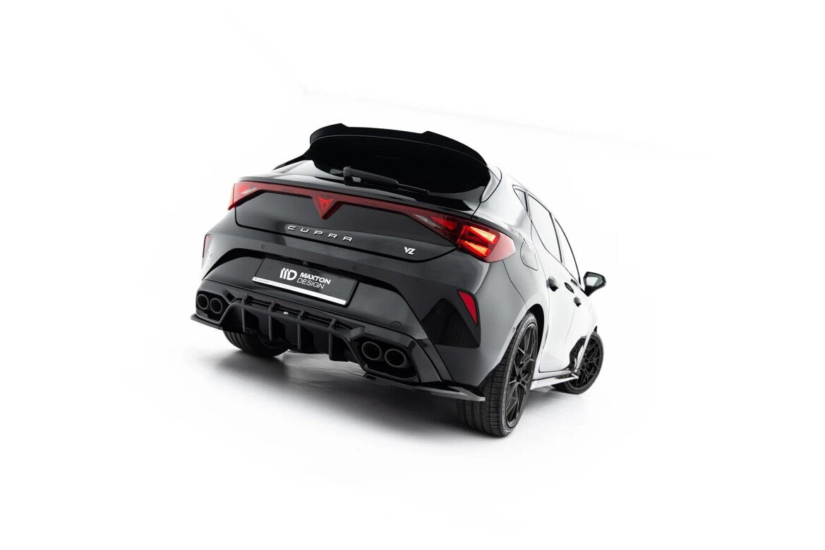 Diffusor Flaps V.2 passend für Cupra Leon Hatchback Mk1 Facelift schwarz Hochglanz