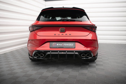Diffusor Flaps V.2 passend für CUPRA Leon Hatchback Mk1 schwarz Hochglanz