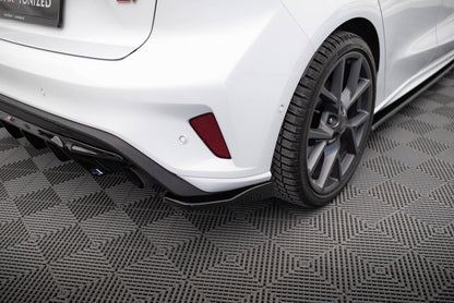 Diffusor Flaps V.2 passend für Ford Focus Hatchback ST Mk4 schwarz Hochglanz