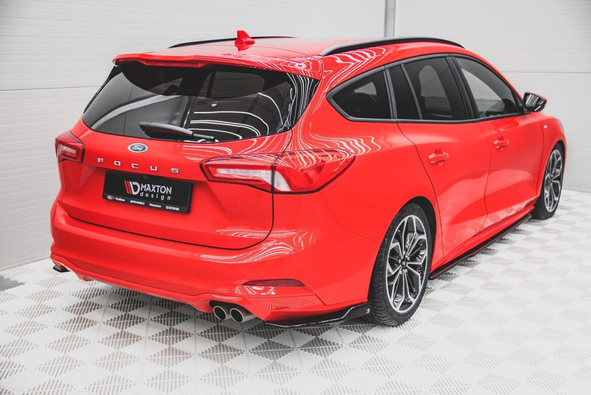 Diffusor Flaps V.2 passend für Ford Focus ST-Line Kombi Mk4 schwarz Hochglanz