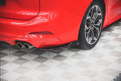 Diffusor Flaps V.2 passend für Ford Focus ST-Line Kombi Mk4 schwarz Hochglanz