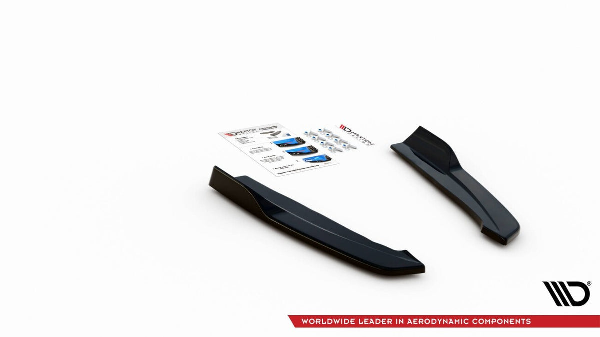 Diffusor Flaps V.2 passend für Ford Focus ST-Line Kombi Mk4 schwarz Hochglanz