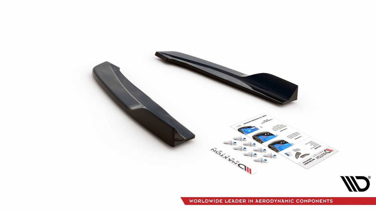Diffusor Flaps V.2 passend für Ford Focus ST-Line Kombi Mk4 schwarz Hochglanz