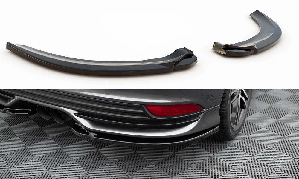 Diffusor Flaps V.2 passend für Ford Focus ST Mk3 FL schwarz Hochglanz