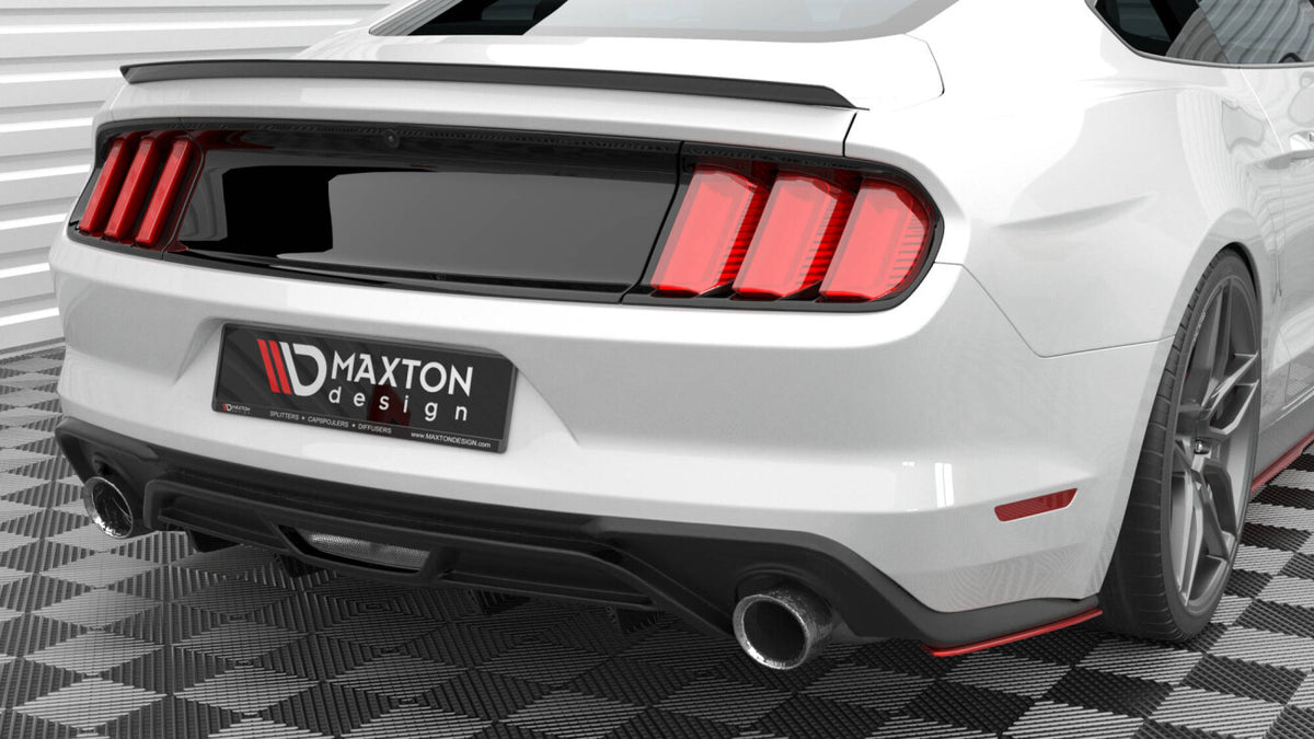 Diffusor Flaps V.2 passend für Ford Mustang Mk6 FL rot Hochglanz