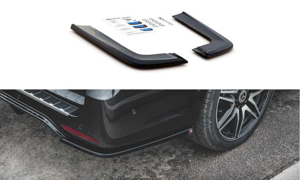 Diffusor Flaps V.2 passend für Mercedes V-Klasse AMG-Line W447 FL schwarz Hochglanz
