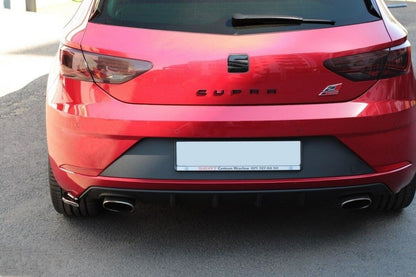 Diffusor Flaps V.2 passend für Seat Leon CUPRA Mk3 FL Hatchback schwarz Hochglanz