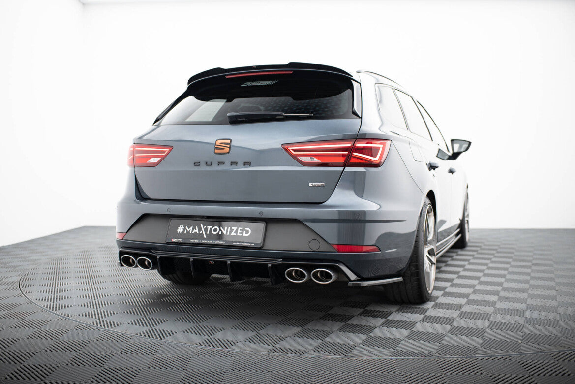 Diffusor Flaps V.2 passend für Seat Leon CUPRA Mk3 FL Sportstourer schwarz Hochglanz