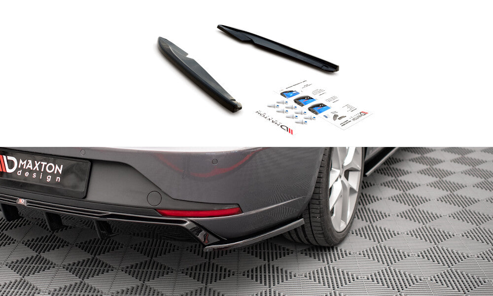 Diffusor Flaps V.2 passend für Seat Leon FR Sportstourer Mk3 schwarz Hochglanz