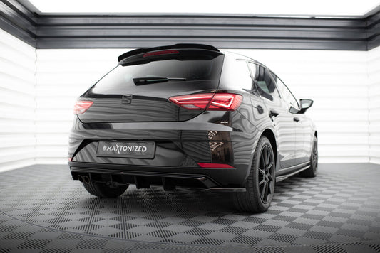 Diffusor Flaps V.2 passend für Seat Leon Hatchback Mk3 FL schwarz Hochglanz