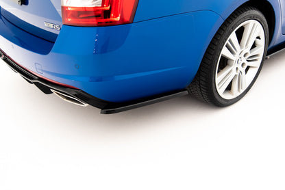 Diffusor Flaps V.2 passend für Skoda Octavia RS Mk3/Mk3 FL Hatchback/Kombi schwarz Hochglanz