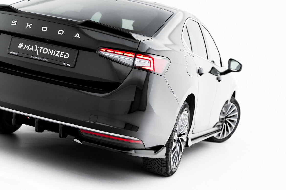 Diffusor Flaps V.2 passend für Skoda Superb Mk4 schwarz Hochglanz
