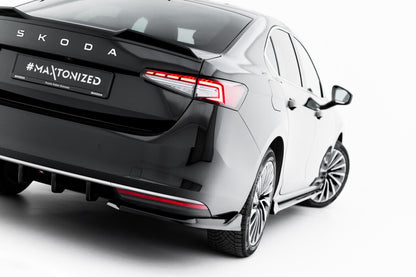 Diffusor Flaps V.2 passend für Skoda Superb Mk4 schwarz Hochglanz