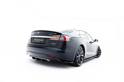 Diffusor Flaps V.2 passend für Tesla Model S Mk1 schwarz Hochglanz