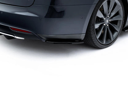 Diffusor Flaps V.2 passend für Tesla Model S Mk1 schwarz Hochglanz