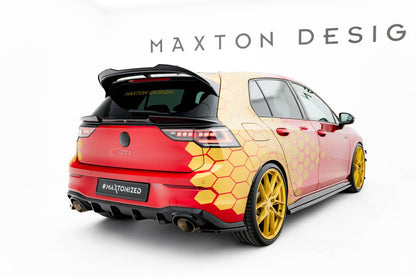 Diffusor Flaps V.2 passend für VW Golf GTI Clubsport Mk8 FL schwarz Hochglanz