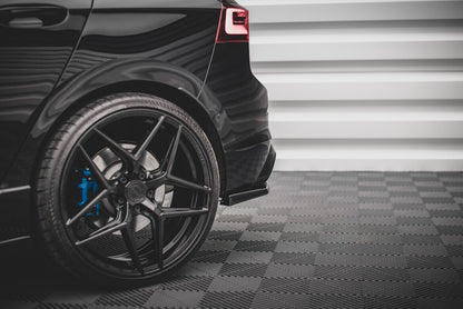 Diffusor Flaps V.2 passend für VW Golf R Hatchback Mk8 FL schwarz Hochglanz