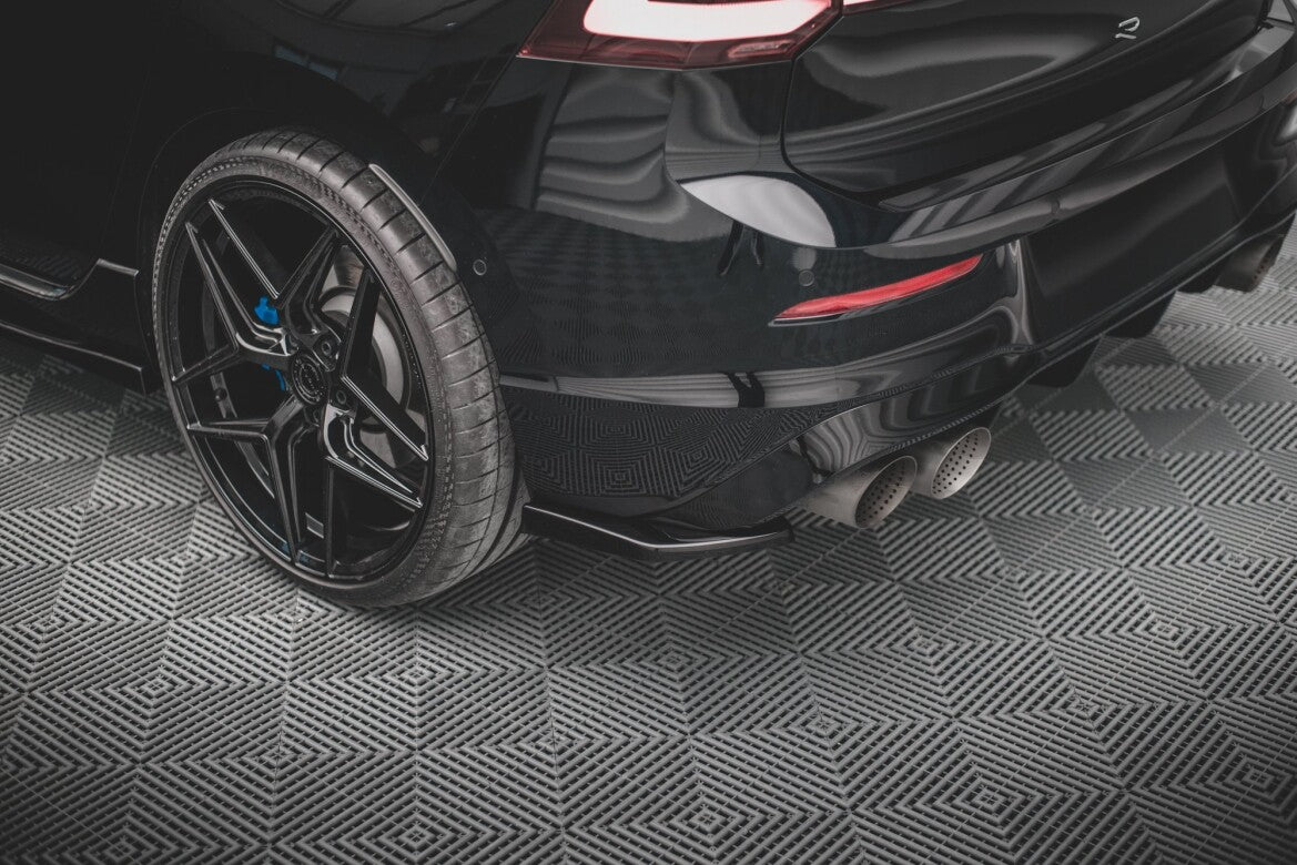 Diffusor Flaps V.2 passend für VW Golf R Hatchback Mk8 FL schwarz Hochglanz