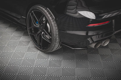 Diffusor Flaps V.2 passend für VW Golf R Hatchback Mk8 FL schwarz Hochglanz