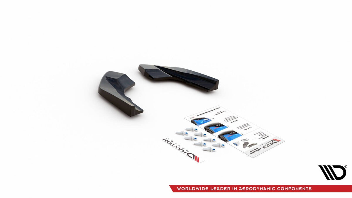 Diffusor Flaps V.2 passend für VW Golf R Hatchback Mk8 FL schwarz Hochglanz