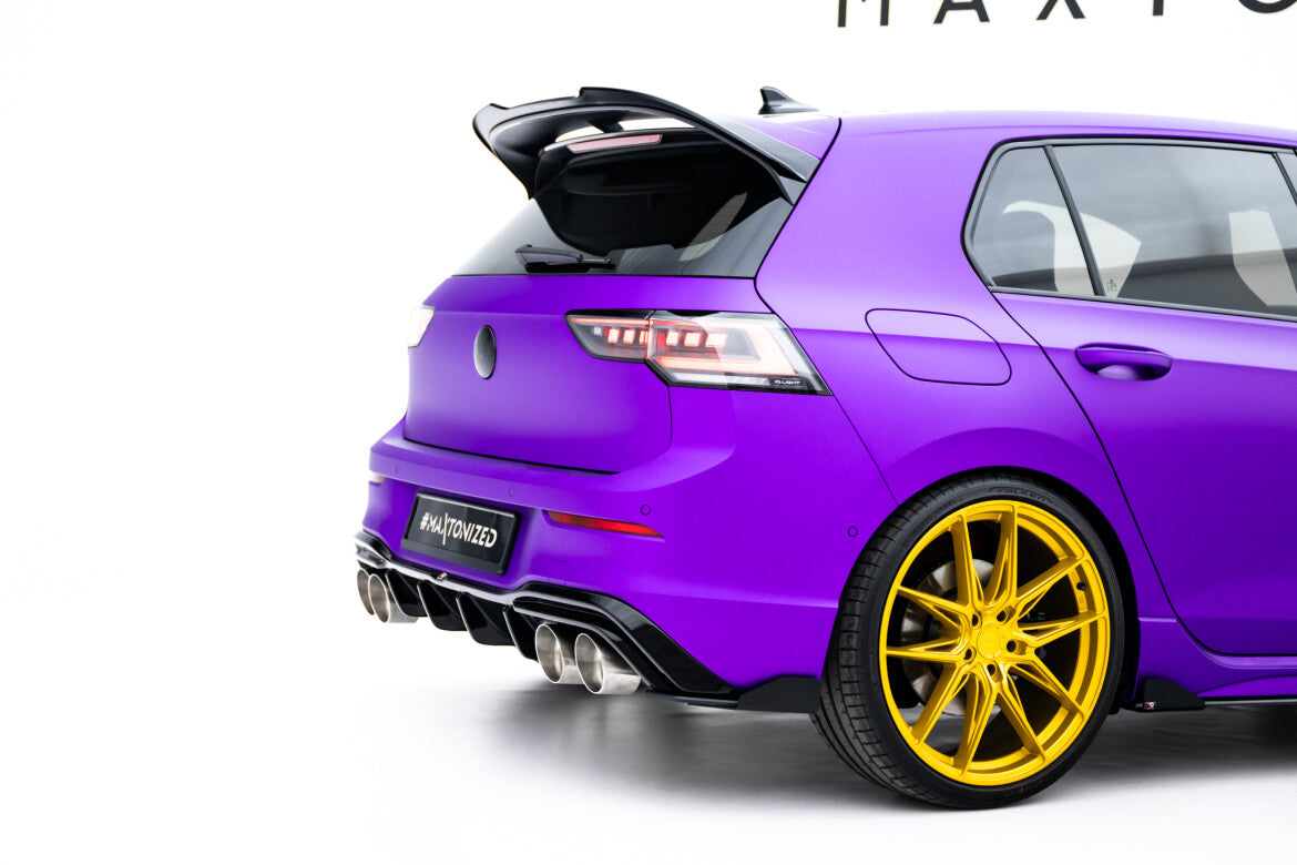 Diffusor Flaps V.2 passend für VW Golf R Hatchback Mk8 / Mk8 FL schwarz Hochglanz