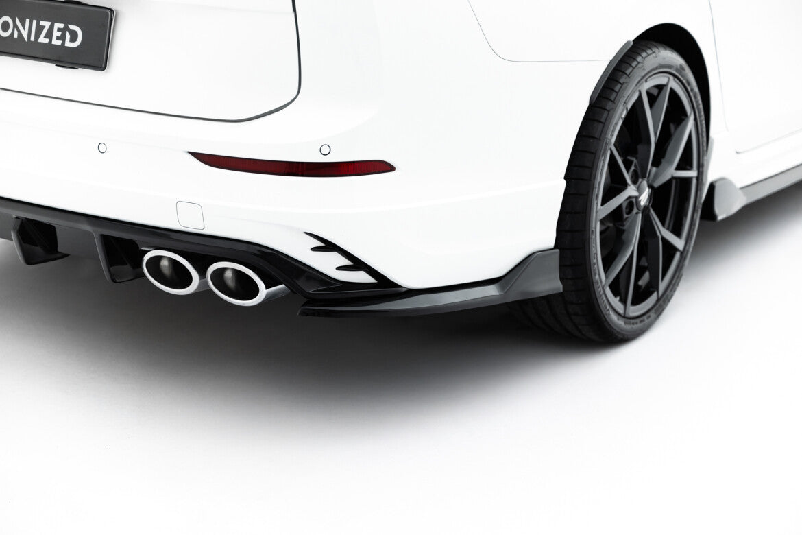 Diffusor Flaps V.2 passend für VW Golf R Variant Mk8 / Mk8 FL schwarz Hochglanz
