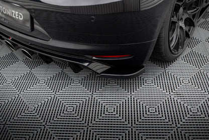 Diffusor Flaps V.2 passend für VW Scirocco Mk3 schwarz Hochglanz