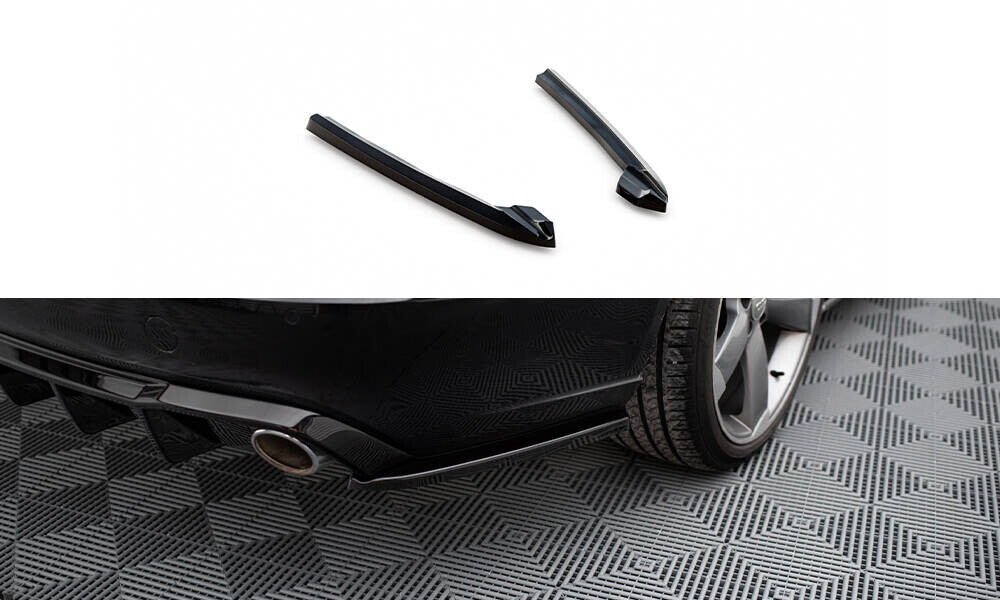 Diffusor Flaps V.3 passend für Audi A6 Avant / Limousine C7 schwarz Hochglanz