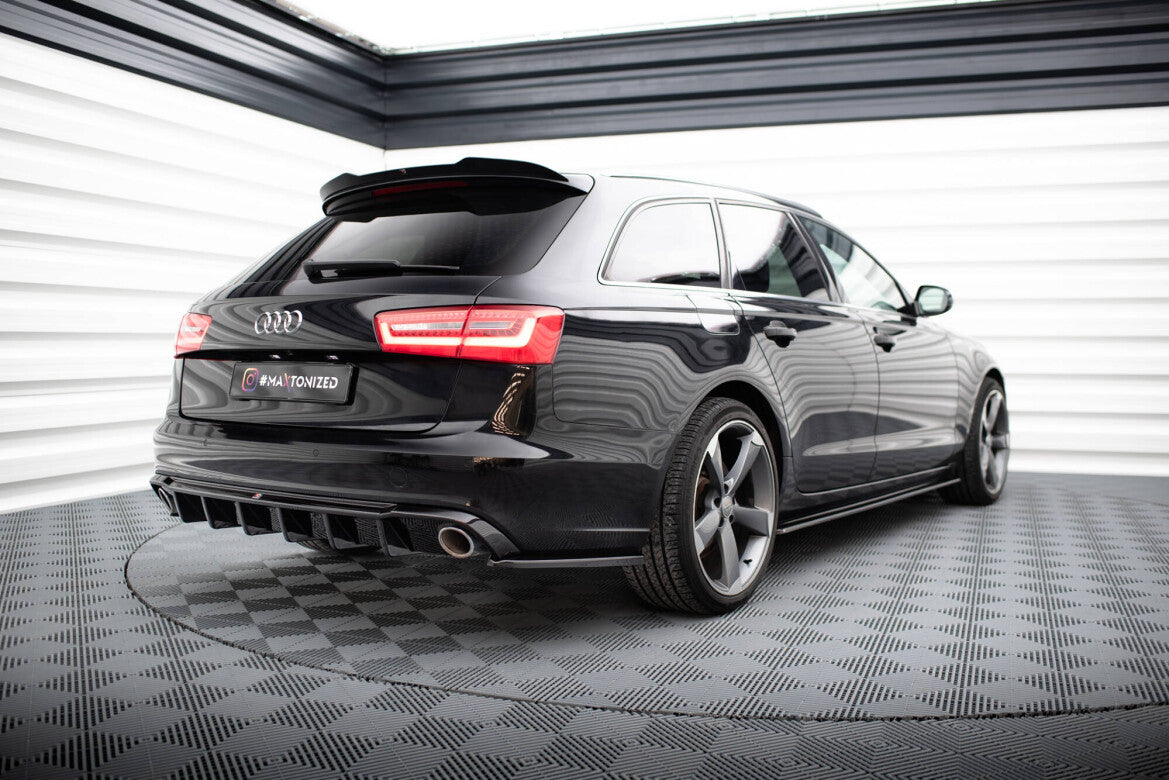 Diffusor Flaps V.3 passend für Audi A6 Avant / Limousine C7 schwarz Hochglanz