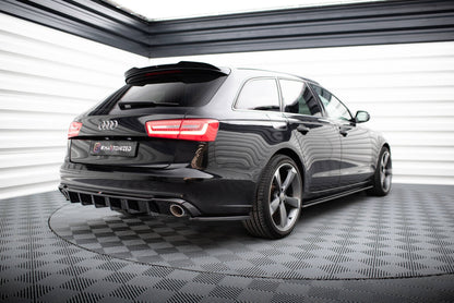 Diffusor Flaps V.3 passend für Audi A6 Avant / Limousine C7 schwarz Hochglanz