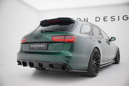 Diffusor Flaps V.3 passend für Audi A6 S-line Avant C7 schwarz Hochglanz