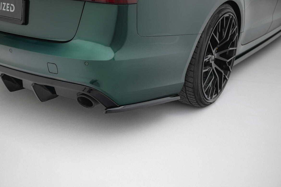 Diffusor Flaps V.3 passend für Audi A6 S-line Avant C7 schwarz Hochglanz