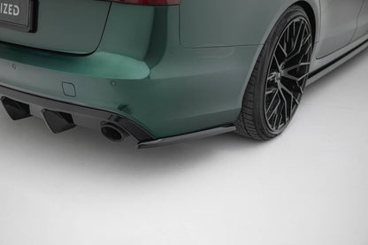 Diffusor Flaps V.3 passend für Audi A6 S-line Avant C7 schwarz Hochglanz