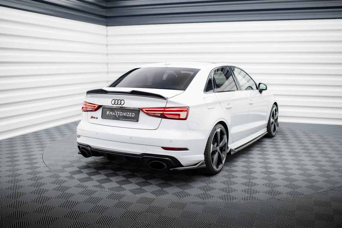 Diffusor Flaps V.3 passend für Audi RS3 Limousine 8V FL schwarz Hochglanz