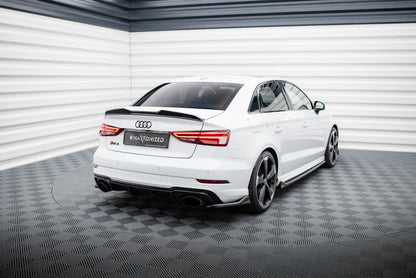 Diffusor Flaps V.3 passend für Audi RS3 Limousine 8V FL schwarz Hochglanz