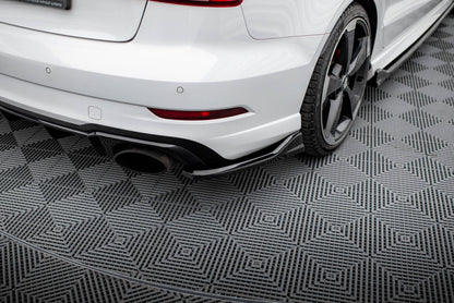 Diffusor Flaps V.3 passend für Audi RS3 Limousine 8V FL schwarz Hochglanz
