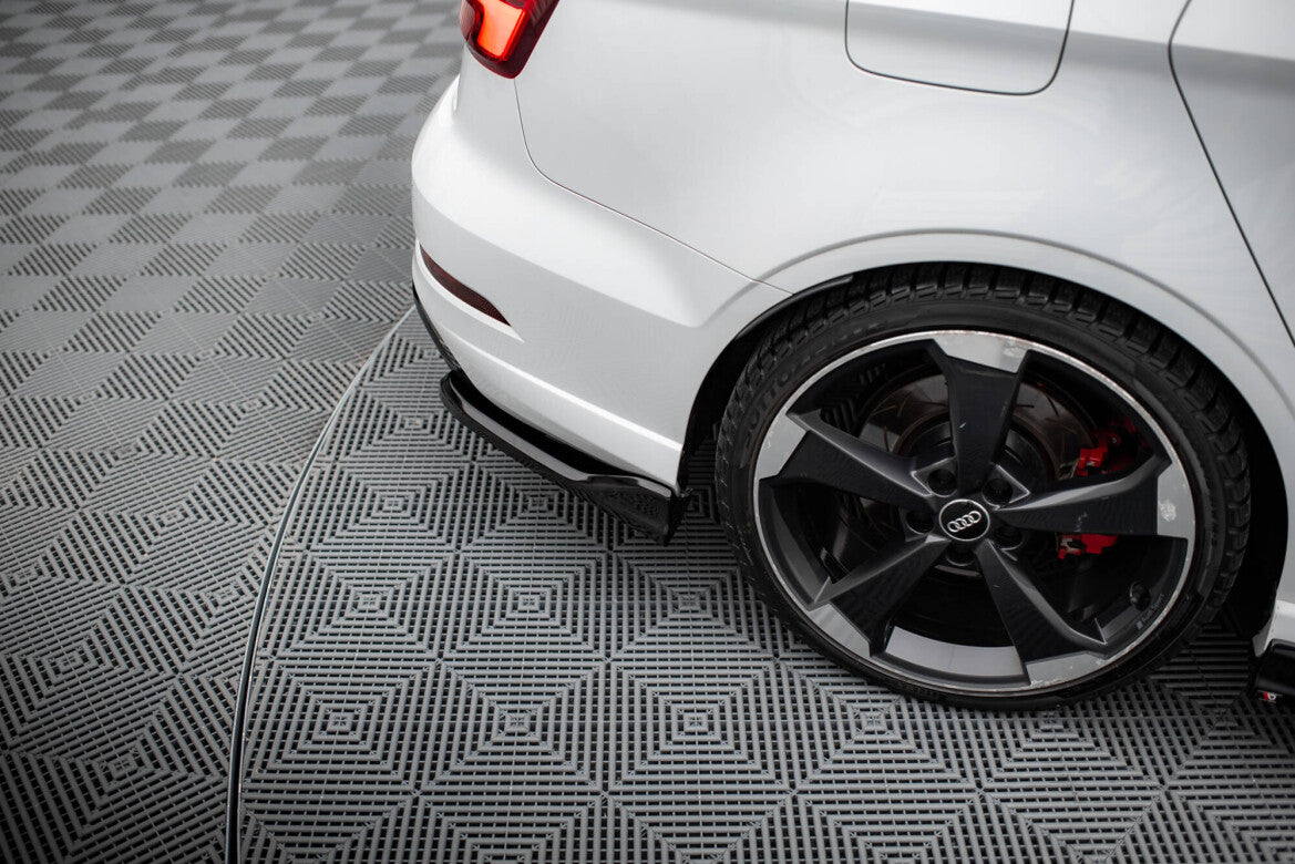 Diffusor Flaps V.3 passend für Audi RS3 Limousine 8V FL schwarz Hochglanz