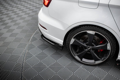 Diffusor Flaps V.3 passend für Audi RS3 Limousine 8V FL schwarz Hochglanz