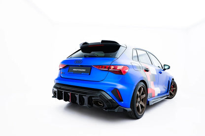 Diffusor Flaps V.3 passend für Audi RS3 Sportback 8Y Facelift schwarz Hochglanz